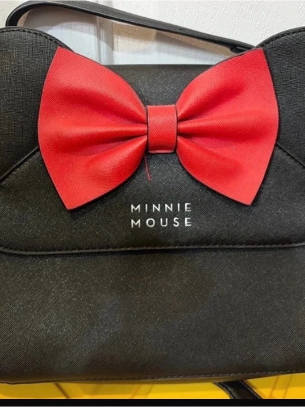 Loungefly Black Crossbody Bag with Red Bow - Minnie Mouse